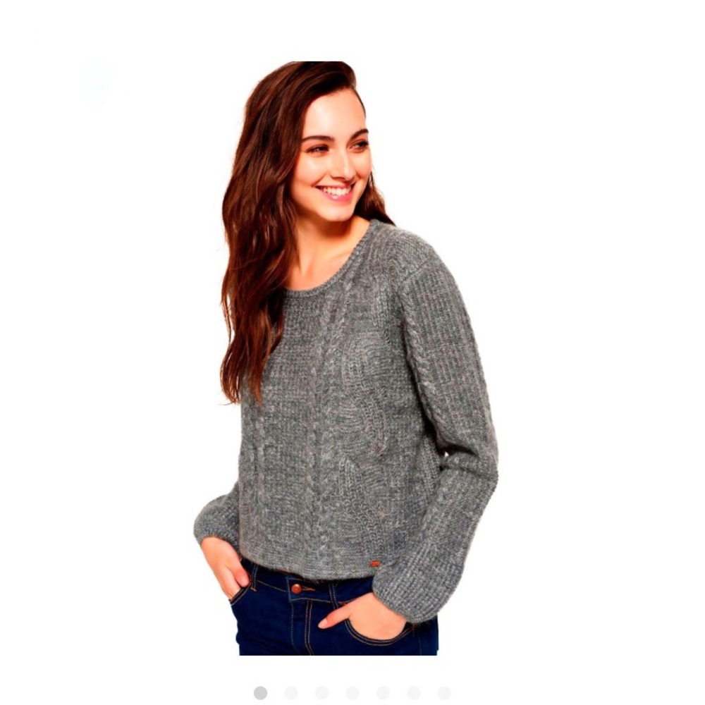 Superdry sartorial gray bell sleeve sweater